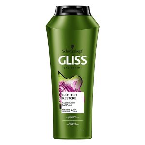 شامپو موهای حساس و آسیب دیده گلیس Gliss Bio Tech Restore Shampoo 500Ml