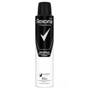 اسپری ضد تعریق اینویزیبل سفید و مشکی رکسونا Rexona Invisible on Black & White Spray 200Ml