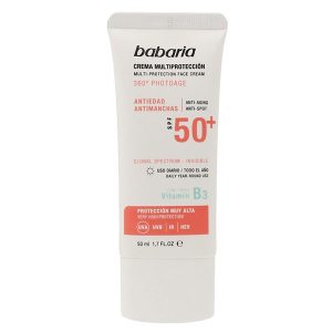 ضد آفتاب بی رنگ ضد چروک و ضد لک باباریا Babaria Anti Aging Spot Spf 50