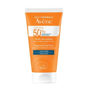 فلوئید ضدآفتاب بیرنگ اون Avene Fluid 3 Second Absorption Spf 50